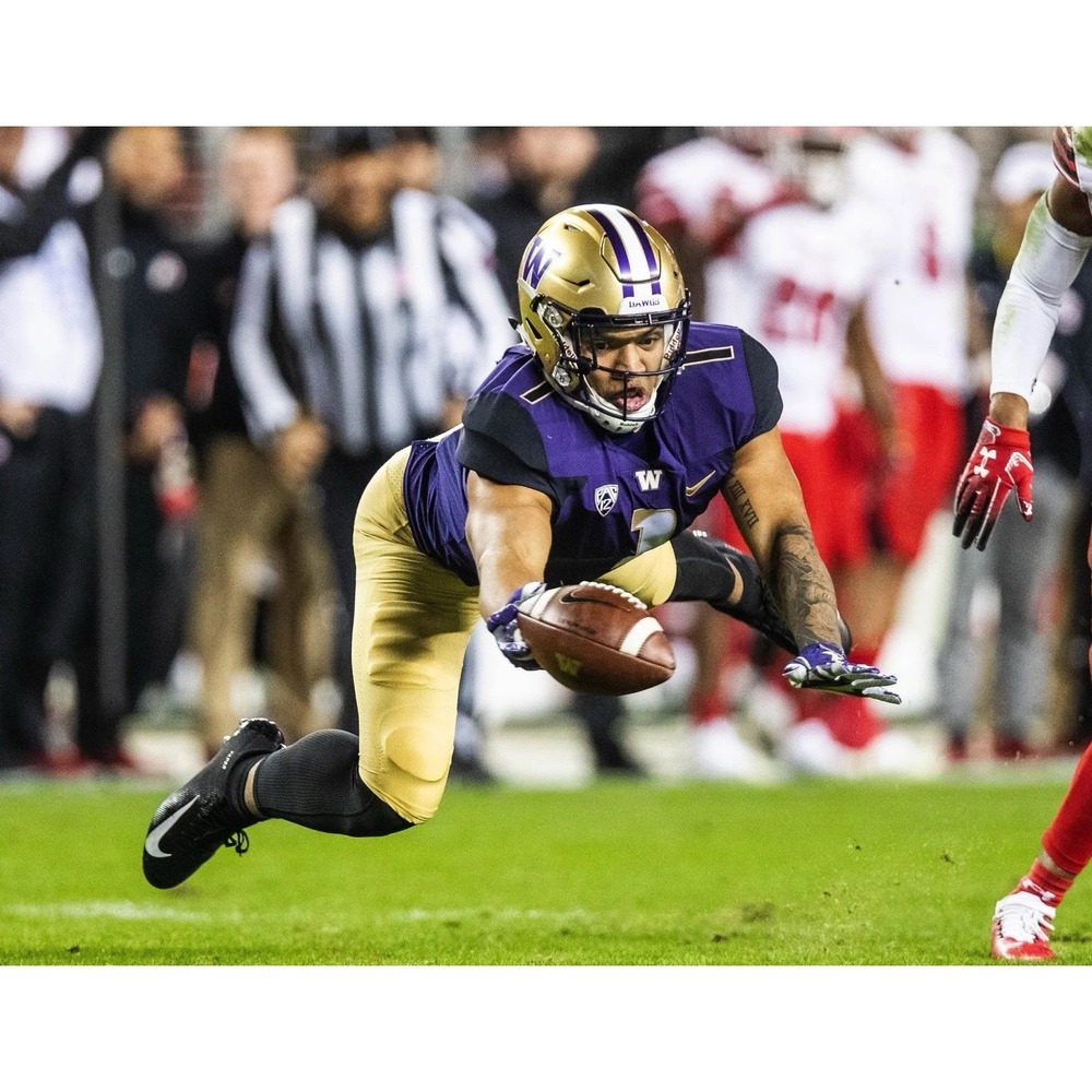 Nike Vapor One University of Washington Huskies Game Issued Football Gold W Rare - Picture 2 of 9